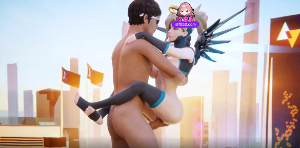 3D激情天使救生员：女牛仔装扮守望先锋双重诱惑